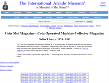 Tablet Screenshot of coinslot.arcade-museum.com