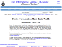 Tablet Screenshot of presto.arcade-museum.com